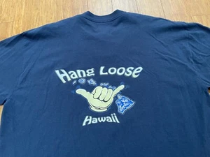 Coast Guard Size 2XL Hang Loose Hawaii Islands Navy Blue T-Shirt Surf Culture - Picture 1 of 4