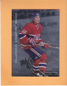 MATT HIGGINS 1999-00 BAP MILLENNIUM SIGNATURE SERIES AUTO #131 CANADIENS A2 - Picture 1 of 2
