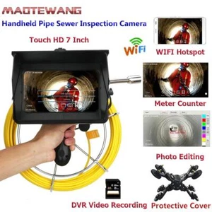 10M Pipe Sewer Inspection Video Camera Meter Counter DVR WIFI Arrow Event Record - Picture 1 of 12