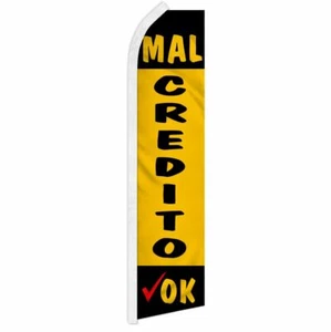 "MAL CRÉDITO OK"" publicidad super bandera swooper bandera letrero de negocios mal crédito - Imagen 1 de 10