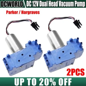 2PCS BLDC 12V Brushless DC Motor Vacuum Pump PWM Mini Double Head Diaphragm Pump - Picture 1 of 12