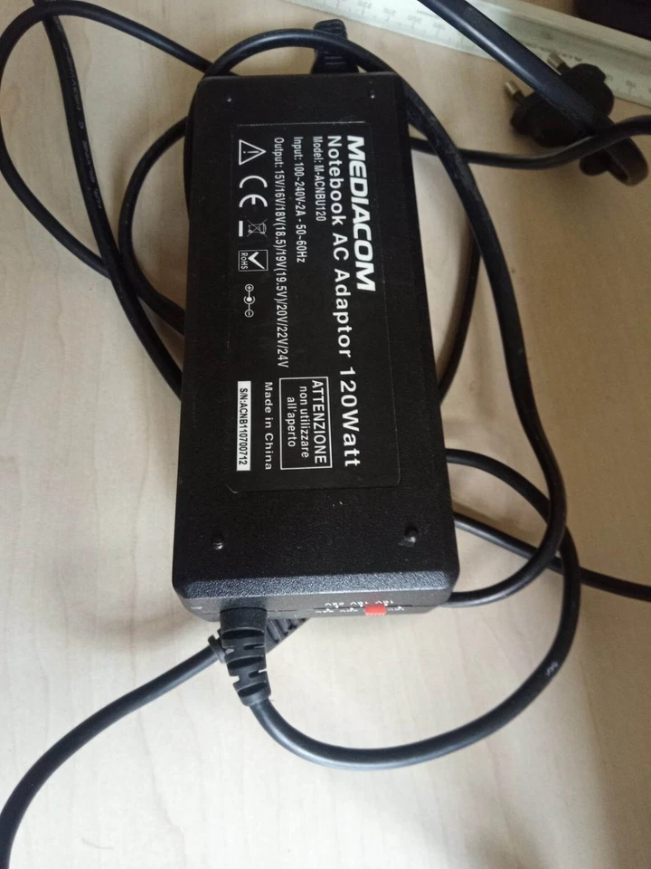MEDIACOM M-ACNBU120 - Alimentatore - 120 Watt - Immagine 1 di 1