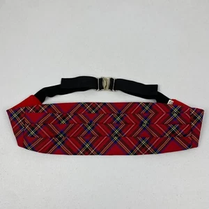Rot & Schwarz Schottenkaro Kummerbund Vintage - Bild 1 von 5