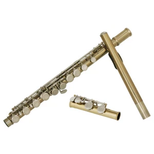 E key/box Gold-plated silver key style 16-hole flute wood pipe closed hole - Picture 1 of 13