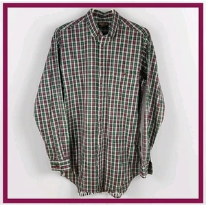 OshKosh B'Gosh Medium Tall Men's Long Sleeve Classic Plaid Button Down Shirt - Picture 1 of 7