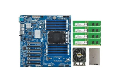 GIGABYTE MS33-AR0 Motherboard With Intel Xeon Gold 6430 QS 32Cores CPU 128GB RAM - Image 1 of 4