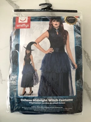 Deluxe Midnight Witch Costume Halloween Women’s  Fancy Dress Size Large - Image 1 of 4