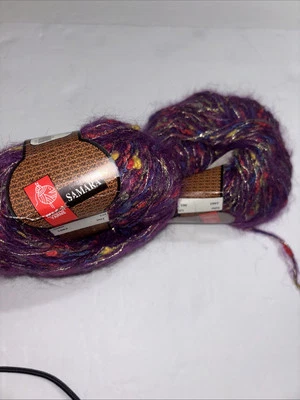 2 Muench Yarns Samara Yarn Ball purple metallic cotton mohair Viscose Metal Poly - Image 1 of 4