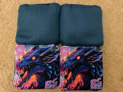 2025 BG Wizard "Neon Dragon" - Bolsas Cornhole estampadas ACL Pro - JUEGO DE 4 Foto 1 de 4