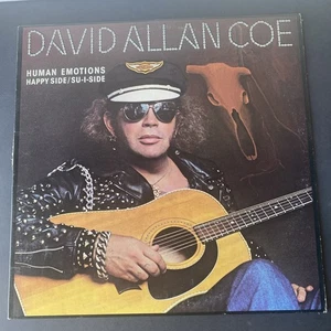 David Allan Coe Human Emotions Happy Side Su-I-side Vinyl Lp - Foto 1 di 5