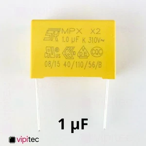 MKP X2 1µF Entstörkondensator ±10% 310V 1uF 31,5x21,5x13mm RM 27,5mm Kondensator - Bild 1 von 3
