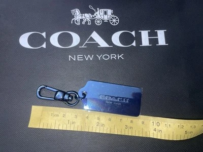 Chaveiro/hangtag Coach New York azul metal - Imagem 1 de 4