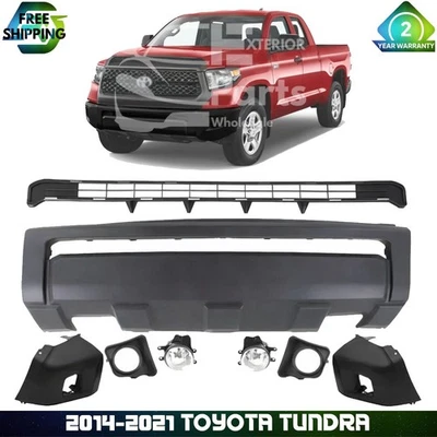Front Bumper Cover & Fog Light Assembly Kit For 2014-2021 Toyota Tundra - Изображение 1 из 4