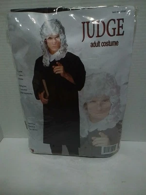 Men's Adult "The Judge Robe" Halloween Costume Standard Size 36 - 40 gavel inclu - Image 1 of 4