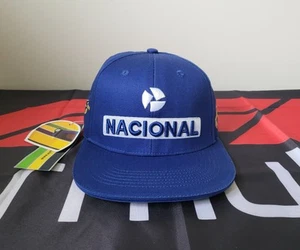 Ayrton Senna F1 Nacional Baseball Snapback Cap Embroidered Signature -BNWT-RARE - Picture 1 of 10