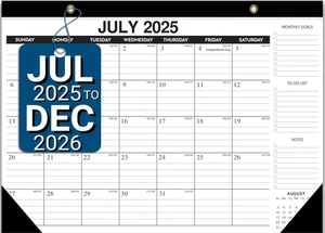 Calendario da scrivania 2025-2026 18 mesi grande pianificatore mensile organizer da parete 17x12 - Foto 1 di 12