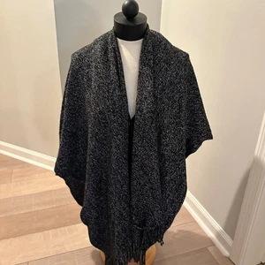 MODE BEKLEIDUNG & ACCESSOIRES DAMEN ONE SIZE SCHWARZ SILBER SCHAL - Bild 1 von 6