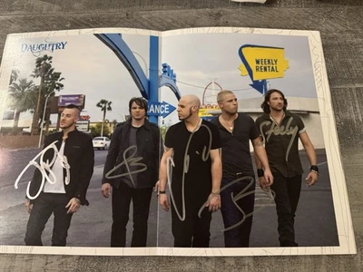 Daughtry Leave This Town Tour Autographed Program Book COA  All band signed - Image 1 of 4