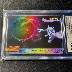 CGC 8.5 Topps Mewtwo Strikes Back: Psychic Showdown #33 RAINBOW FOIL psa - Imagen 1 de 3