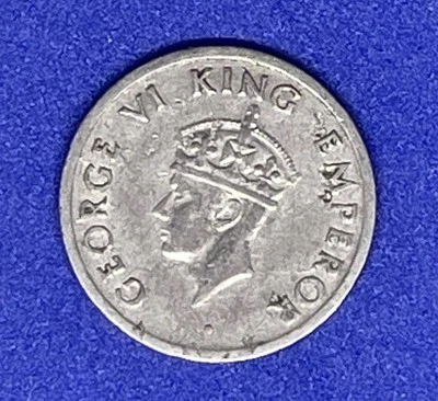1947 British India Quarter Rupee Nickel Circulated Scarce #062325-1 - Image 1 of 2