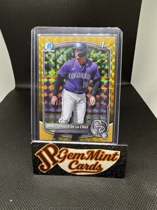 Refractor geométrico dorado Bowman Chrome Allessander De La Cruz 2025/50 BCP-219 - Imagen 1 de 2