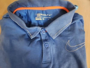 NIKE polo GOLF TOUR PERFORMANCE Dri-Fit dad fashion SHIRT Royal BLUE MENS Large - Picture 1 of 5