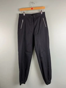 VINTAGE 80s Straight Leg Elastic Cuff Pant by Longstreet Black Zipper Pocket 29 - Picture 1 of 8