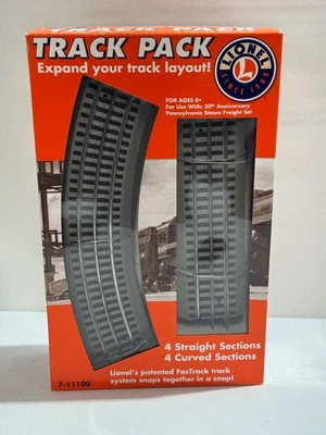 LIONEL O-GAUGE 8 ADD ON TRACK PACK 7-11100 50TH ANNIVERSARY 2008 - Image 1 of 2