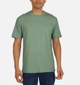 Camiseta para hombre Lands' End calce clásico elástica en 4 vías, verde mediana - Imagen 1 de 5