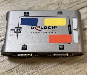 DeLock USB 2.0 zu 4 Port Seriell HUB Adapter Splitter - Afbeelding 1 van 4