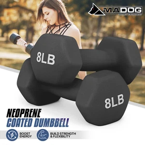 2x Neopren beschichtet leicht zu greifen Training Hantel Krafttraining Fitness Übung - Bild 1 von 10