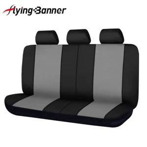 Universal Rear Bench Car Seat Cover Split 40/60 50/50 60/40 Black Gray Polyester - Picture 1 of 10