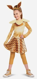 Pokemon Eevee Deluxe Child Girls Halloween Costume sz Medium - Picture 1 of 2