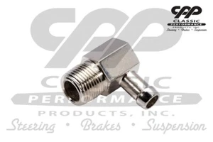 CHROME CHEVY FORD VACUUM PORT FITTING 90 DEGREE FITTING FACTORY BRAKE BOOSTER - Bild 1 von 4