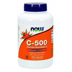 NOW FOODS C-500 Ascorbate 250 capsule - ascorbato di calcio - Foto 1 di 2
