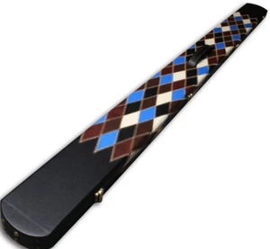 Deluxe Wide 1 Piece Patchwork Snooker Tournament Style Case With 3 Compartments - Picture 1 of 6
