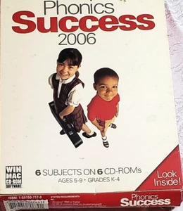 Phonics Success (Ages 5-9 / Grades K-4) 6 Subjects on 6 CD-ROMs Win/Mac - Picture 1 of 1