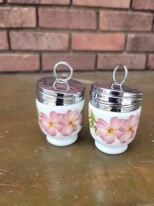 Royal Worcester Egg Coddler Single Egg Pershore Pink Flower Gooseberry Porzellan - Bild 1 von 18
