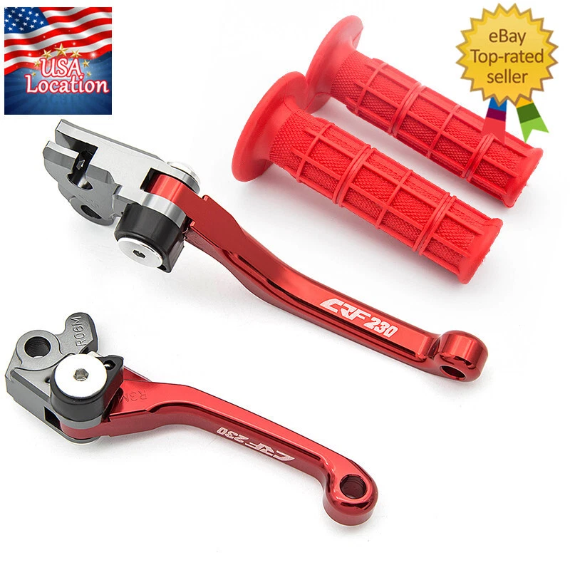 For Honda CRF230F 2003 2004-2019 2020 2015 CNC Brake Clutch Levers Logo Grips - Изображение 1 из 4