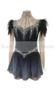 produttore negozio designer stile pattinaggio figura ghiaccio competizione vestito ragazze - Foto 1 di 9