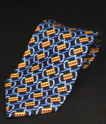 ANILLOS CADENA PAOLO GUCCI AZUL/ROJO/ORO SEDA ITALIANA HOMBRE CORBATA/CORBATA ¡ENVÍO GRATUITO! Foto 1 de 4