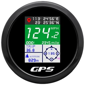85mm Black Digital GPS Speedometer Odometer Voltmeter Speed Gauge For Car Boat - Picture 1 of 13