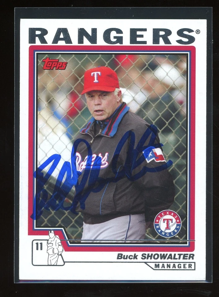 2003 Topps BUCK SHOWALTER Signed Card autograph auto RANGERS ORIOLES METS - Image 1 of 1