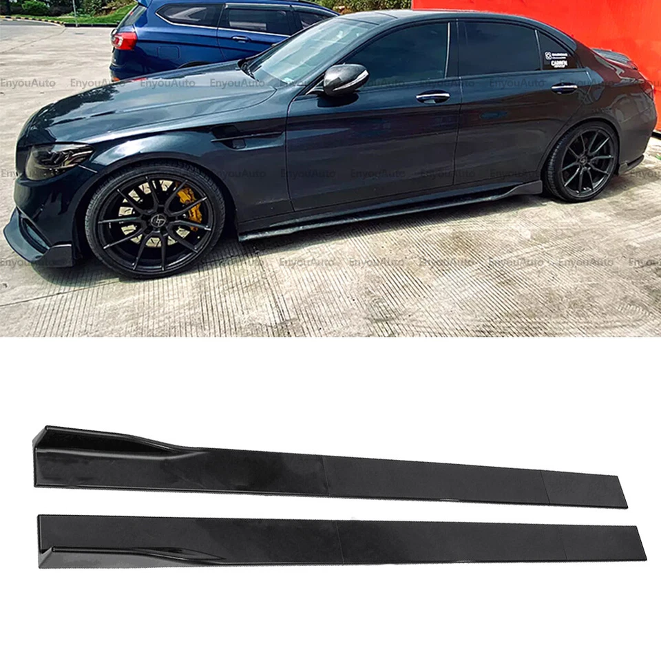 For Mercedes-Benz E200 E250 E280 E300 E350 450 86.6" Side Skirt Extension Rocker - Image 1 of 4