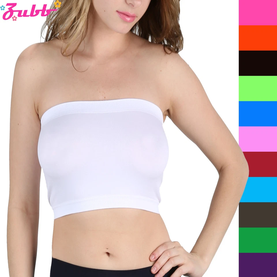 SEXY HOT STRETCH SPORTS BRA HOT TEE LINGERIE BANDEAU BRA MINI TUBE TOP STRAPLESS - Image 1 of 1