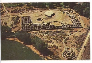 500 Rooms Aerial View AZTEC RUINS NATIONAL MONUMENT New Mexico NM Postcard - Picture 1 of 2