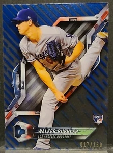 2018 Topps High Tek Walker Buehler Blue Diffractor 17/150 RC - Picture 1 of 2