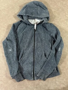 Lululemon Womens Full Zip Athletic Gray Scuba Hoodie Size 8 - Picture 1 of 12