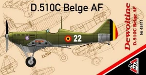 AMG 48411 Dewoitine D.510 (Bélgica AF Segunda Guerra Mundial, Congo 1940), 1/48 - Imagen 1 de 3