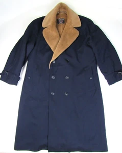 Cappotto Invertere Vintage Uomo Tg 44 ? Orsetto blu sopra pile di lana di alpaca sfocato anni 80 90 - Foto 1 di 19